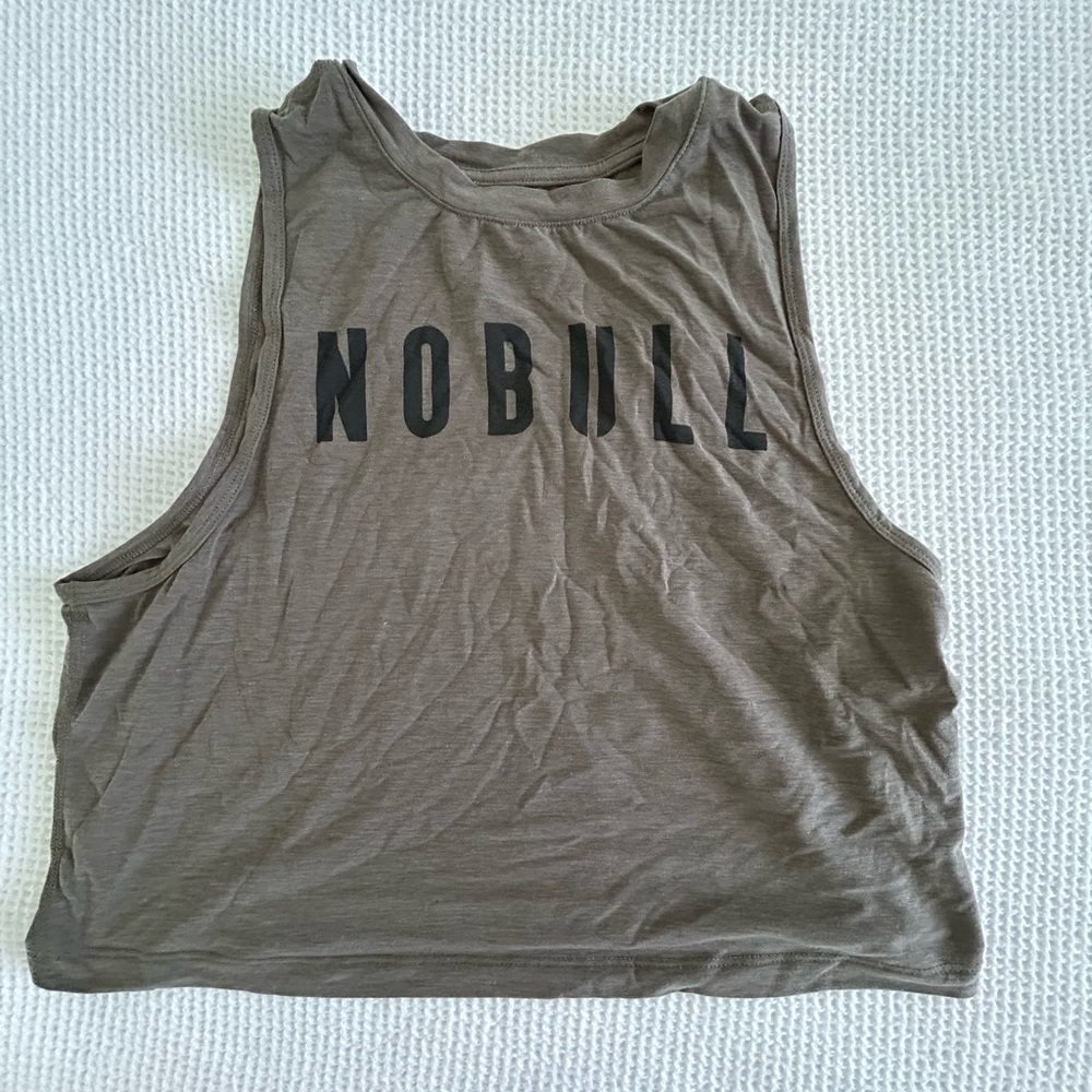 NOBULL Women's Brown Tank Top crop
